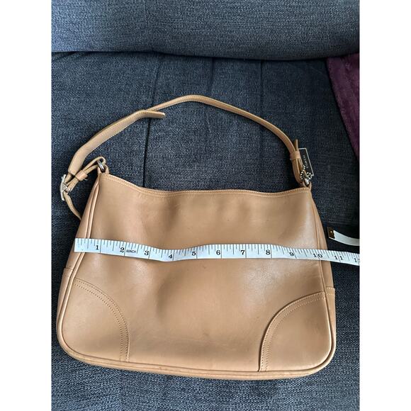 Vintage Coach Bag 8148 Cowhide Leather Shoulder Handbag Tan Brown Purse - Picture 8 of 10